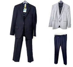 6点 セット　メンズ　S　ZARA MAN　ザラ　スーツ 上下　ジャケット　ナノユニバース テーパード ウール スラックス パンツ S　H＆M　SLIM FIT　ネイビー グレー　S　EU44　シルク　NANO universe