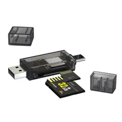 SDカードリーダー 2in1 Type-C&USB2.0 カードリーダー OTG対応 高速転送 小型軽量 Type-C & USB-A デュアルポート マイクロSD/TFカード対応 最大2TB iPhone 17/16/15 全機種 Android  ...