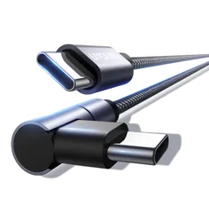 USB C ケーブル L字 USBC 2M Type C to Type-C ケーブル 66W L型 タイプc 急速充電 iPhone15 充電ケーブル データ転送 断線防止 高耐久ナイロン Samsung Galaxy/MacBook Pro/Ma ...