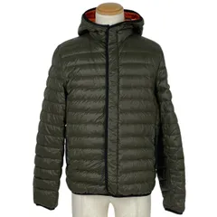プラダ PRADA ロゴプレート ダウンジャケット カーキ アウター ダウンジャケット ポリエステル グリーン メンズ 【中古】