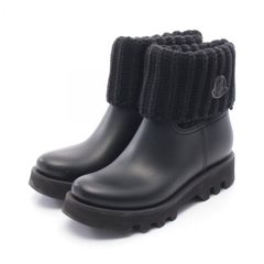 MONCLER モンクレール レインブーツ GINETTE ジネット黒 長靴39 - メルカリ