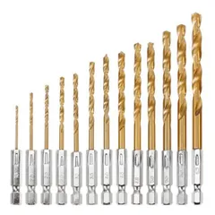PatternName:ドリルビット 13本セット ドリルビット 穴あけ 13本セット DIY 六角軸 インパクトドライバー ドリルドライバー 電動ドリル 鉄工用 木工用 鉄鋼用 万能