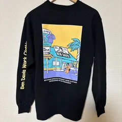 (^w^)bBEN DAVIS　ベンデイヴィス　長袖　ロンT ブラック　ロングスリーブTシャツ　コットン100% サイズM  OM10707YS
