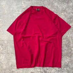 【USA製】90s BEST フルーツオブザルーム XL 無地Tシャツ 赤 シングルステッチ ビンテージ