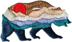 KAZARI日和 ワッペン アイロン アップリケ アウトドア キャンプ 小さい おしゃれ 大人 刺繍 衣類飾り DIY 手芸 男女兼用 (マルチ)