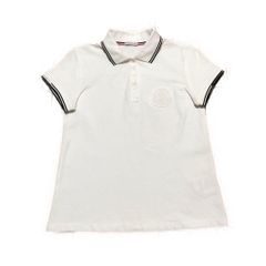 MONCLER レディースポロシャツ ホワイトS 国内正規品 4S341 - メルカリ