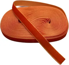 KAZARI日和 ベロア リボン ベルベット 10mm幅 長さ5メートル 手芸 結婚式 (オレンジ)