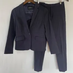 ユナイテッドアローズ　グリーンレーベルリラクシング　レディース　スーツ　セットアップ　38  ネイビー　コットン　レーヨン　リネン　背抜き