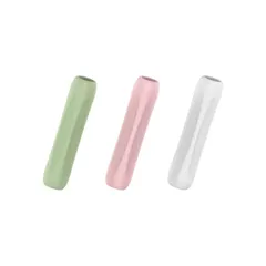 Apple Pencil グリップ 三つセット Apple Pencil 第1/2世代汎用ケース シリコン製 保護スキン 握りやすい 疲れ軽減 装着簡単 滑り防止 高耐久 防塵 キズ防止 指紋防止(ピンク ホワイト 緑)