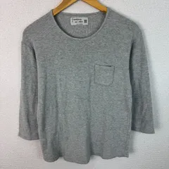 nano universe ナノユニバース 7分袖 カットソー 無地 グレー IIIサイズ  古着 シンプル シティーボーイ