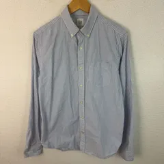 GAP ギャップ 長袖シャツ ボタンダウン ストライプ ブルー Mサイズ メンズ 古着 シティーボーイ アメカジ ストリート