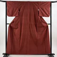 大島紬 身丈159cm 裄丈64.5cm M 袷 都喜ヱ門 証紙 茶色 正絹 名品 【中古】