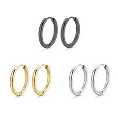 【人気商品】5連リングピアス 片耳 小さめ チタン フープピアス 人気 金属アレルギー対応（3ペア6個 レディース メンズ ピアス） ラウンドピアス