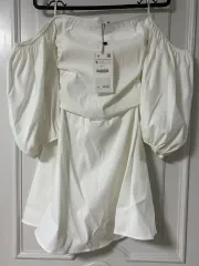 新品) ザラ ツーウェイ オフショルダー ミニ ワンピース