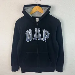 GAP KIDS ギャップキッズ フリース パーカー デカロゴ ブラック XXLサイズ  古着 ストリート スポーツMIX