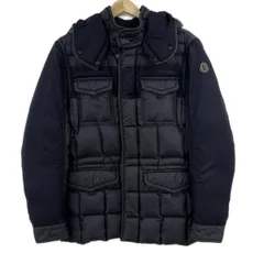 MONCLER(モンクレール) ダウンコート サイズ2 M メンズ JACOB ダークネイビー 長袖/ジップアップ/フード着脱可/冬