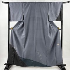 5月祭) No.2865 未使用シリーズ正絹総絞り幾何学暈し訪問着 落款 美品