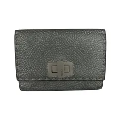 FENDI(フェンディ) 2つ折り財布 ピーカブー 8M0359 シルバー レザー