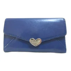 ポールスミス PAUL SMITH キーケース 三つ折り 5連 青 ブルー /X