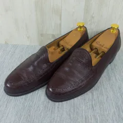 【良品】ジバンシィ GIVENCHY メンズ ローファー 8 26㎝ 茶色 シボ革 グレインレザー ビジネス カジュアル