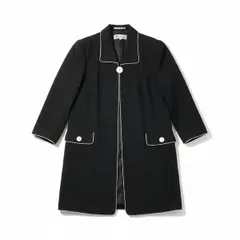 タケオニシダ TAKEO NISHIDA ジャケット ロング パイピングデザイン ビッグボタン 日本製 ブラック 11サイズ 994569