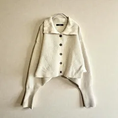 wcloset ダブルクローゼット　ニット　カーディガン　ゆったり袖　ショート丈　トレンド　カジュアル　フリーサイズ　Fサイズ　（Z）