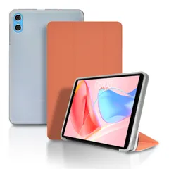 TECLAST P26T 用 ケース カバー 保護ケース タブレットケース【NOUKAJU】 P26T カバー タブレット収納ケース 軽量 薄型 耐衝撃 傷つけ防止 三つ折りブラケット機能 角度調整 全面保護カバー (オレンジ)
