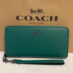 新品　COACH長財布　コーチ　長財布　レディース メンズ  シンプル  グリーン