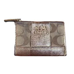 コーチ　コインケース　シグネチャー　ブラウン　小銭入れ　ケース