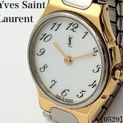 イヴサンローラン ヴィンテージ アンティーク腕時計 オクタゴン ロゴベルト Yves Saint Laurent - 《美品 稼動品》 イヴサンローラン オクタゴン Y