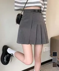 プリーツミニスカート ハイウエスト　Aラインスカートインナーパンツ付き