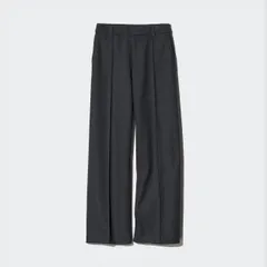 UNIQLO ブラッシュドジャージーワイドパンツ ダークグレイ XS