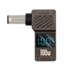 Xiwai USB-C PD 65W 充電アダプター Type-C 入力から DC 6.0x4.4mm バレルジャックプラグ スマート LED デジタルディスプレイ 100W 出力 20V 5A 充電器コネクタ ノートパソコン用