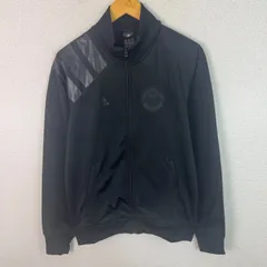 adidas アディダス トラックジャケット マンチェスターユナイテッド ブラック Oサイズ メンズ 古着 スポーツMIX ストリート