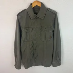 ALPHA INDUSTRIES アルファインダストリーズ ミリタリージャケット 無地 オリーブ Mサイズ メンズ 古着 ミリタリー アメカジ