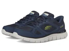 スケッチャーズ メンズ シューズ スニーカー SKECHERS Track Ezral Hands Free SlipinavyLime ネイビー