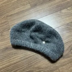 アトリエナイン ウールブレンド ベレー帽 チャコール