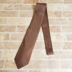 フェラガモ ☆ ガンチーニ 総柄 総シルク ネクタイ イタリア製 ブラウン系 Salvatore Ferragamo