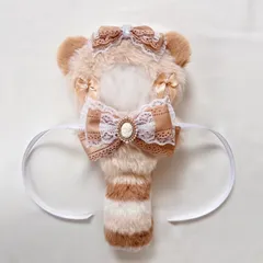 ✤281✤【ぬい服】10㎝～12㎝ぬい着ぐるみ たぬき淡色