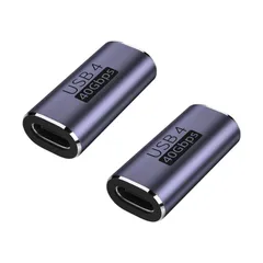 SZSL USB 変換アダプター タイプc 変換アダプタ 2個セット【40Gbps高速データ転送&100W/5A急速充電& 8K@60Hz映像出力】タイプ USB-C Type C 延長コネクタ U SB4メス 延長コード 2個セット 中継器の両端は ...