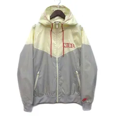 ナイキ NIKE ウインドランナー ナイロン フルジップ フーディ ジャケット グレー XL DX0695-077
