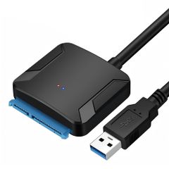 SATA to USB Conversion Cable for 3.5/2.5-inch HDD/SSD, UASP Compatible, SATA/USB3.0 5Gbps High-Speed ​​Transfer, Compatible with PS4, Windows/Mac OS/Linux/Chrome OS, Power Adapter Not Included