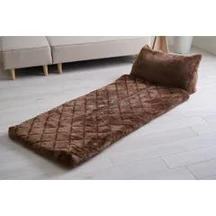 ごろ寝 クッション マット 約70×170cm ブラウン 無地 クッション付き リビング インテリア雑貨 生活雑貨 インテリア家具