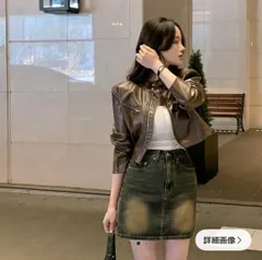 レザージャケット ブラウン