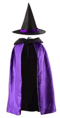 とんがり帽子 2点セット マント コスプレ仮装 大人 魔女コスチューム リバーシブル 子供 男女共用 ハロウィン 衣装 男の子 Vogue 女の子 La ドレス パープル (ラボーグ) 子供用