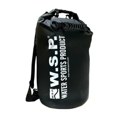 キャンプ バックパック15L/20L 肩掛け ドライバッグ 防水 (ブラック 軽量 小型 保冷バック 保温 折りたたみ式 15L) 背負えるソフトクーラーバッグ ICEBAG アイスバッグ W.S.P.