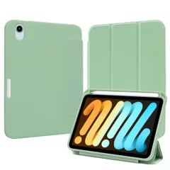 MS factory iPad mini7 (A17 Pro 2024 第7世代) mini6 (2021 第6世代) 用 ケース ペン収納 耐衝撃 アイパッドミニ 7 6 カバー ソフトTPU オートスリープ 充電対応 ティーグリーン 緑 IPDM ...