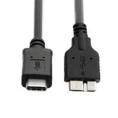 CY OTG ケーブル USB 3.1 タイプ C オス USB-C ホスト - マイクロ USB3.0 オス デバイス OTG データ ケーブル ラップトップ電話用 (100cm)