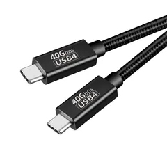Thunderbolt 4 ケーブル 1m USB4対応 Popolier [ 240W出力 / 40Gbps高速データ転送 / 8K・4K / U SB 3.2/3.1/3.0/2.0 ] サンダーボルト 4ケーブル US B4とThunderbo ...