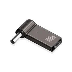 100W USB-C入力DC(外径4.5mm/内径3.0mm)【DELL専用】ノートパソコンPD充電変換アダプタ DC→TYPE-C変換アダプタ USB-L字 USB-L型アダプタ 高級アルミボディ